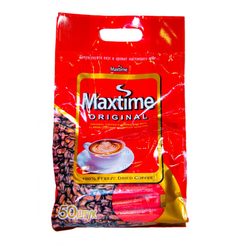 Кофейный напиток "Макстайм Микс" 3 в 1 0.6кг 1/50/10 - изображение jpg
